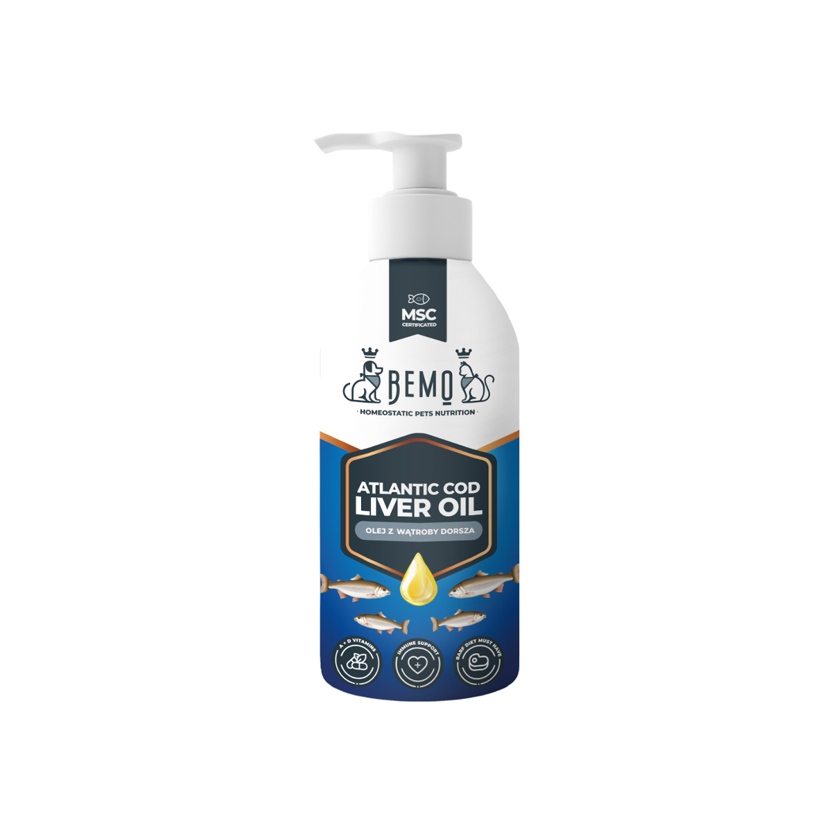 Atlantic Cod Liver Oil - tran z wątroby dorsza dla psa i kota