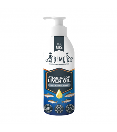 Atlantic Cod Liver Oil - tran z wątroby dorsza dla psa i kota