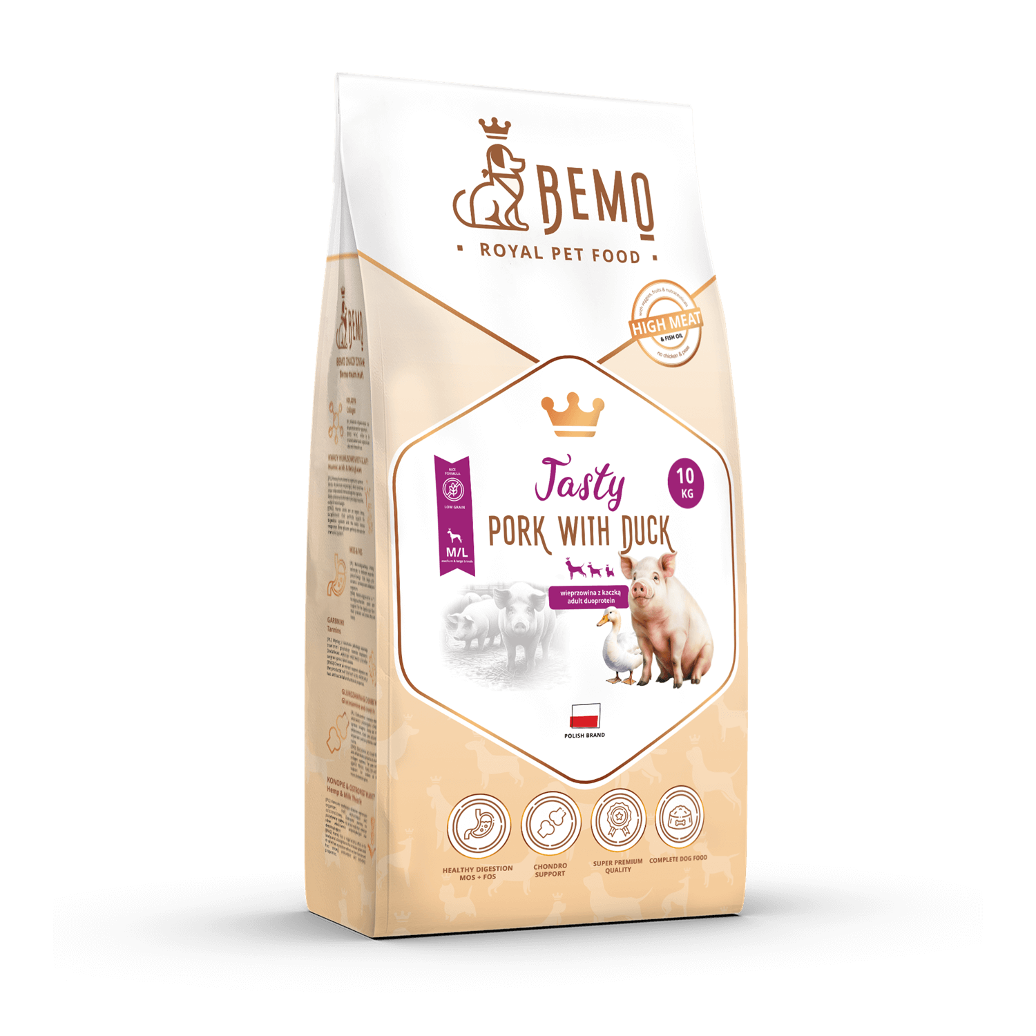 Bemo Tasty - wybitnie smakowita karma sucha dla psa z wieprzowiną i kaczką