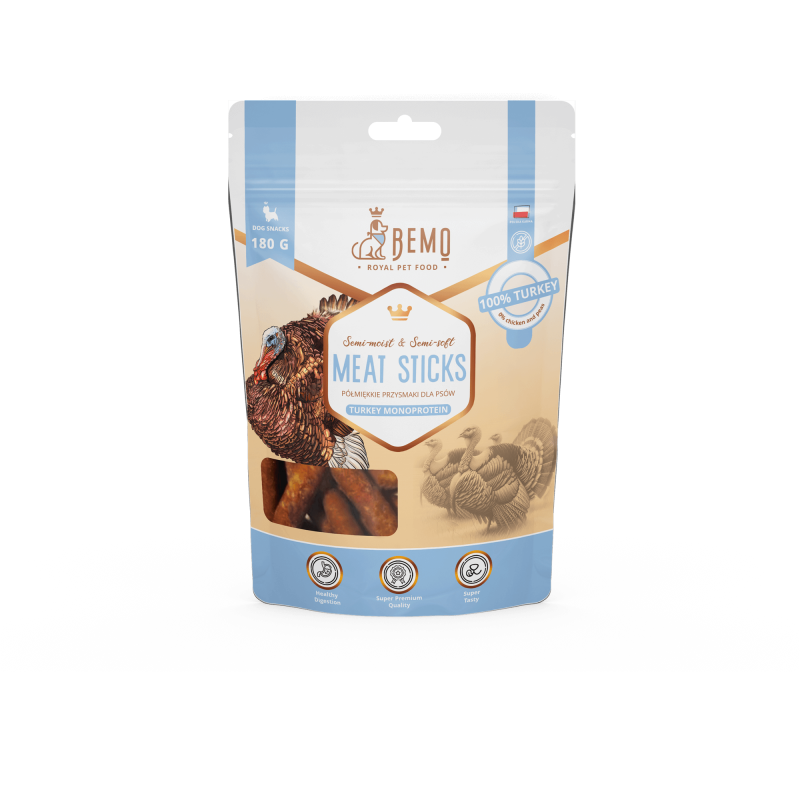 BEMO MEAT STICKS Turkey Monoprotein BEMO MEAT STICKS Turkey Monoprotein