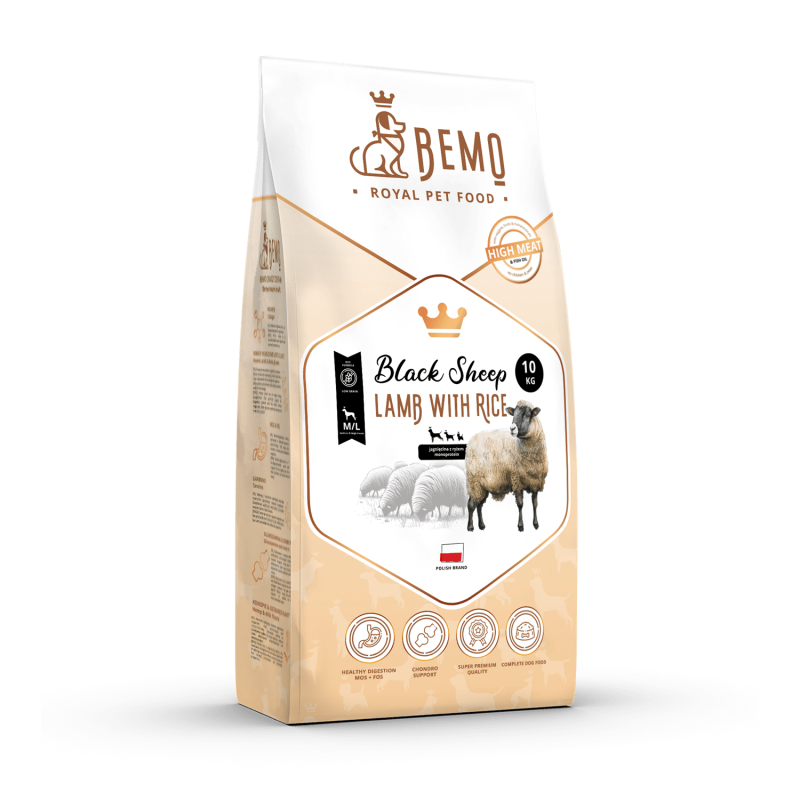 Bemo Black Sheep - monoproteinowa karma sucha dla psów dorosłych z jagnięciną