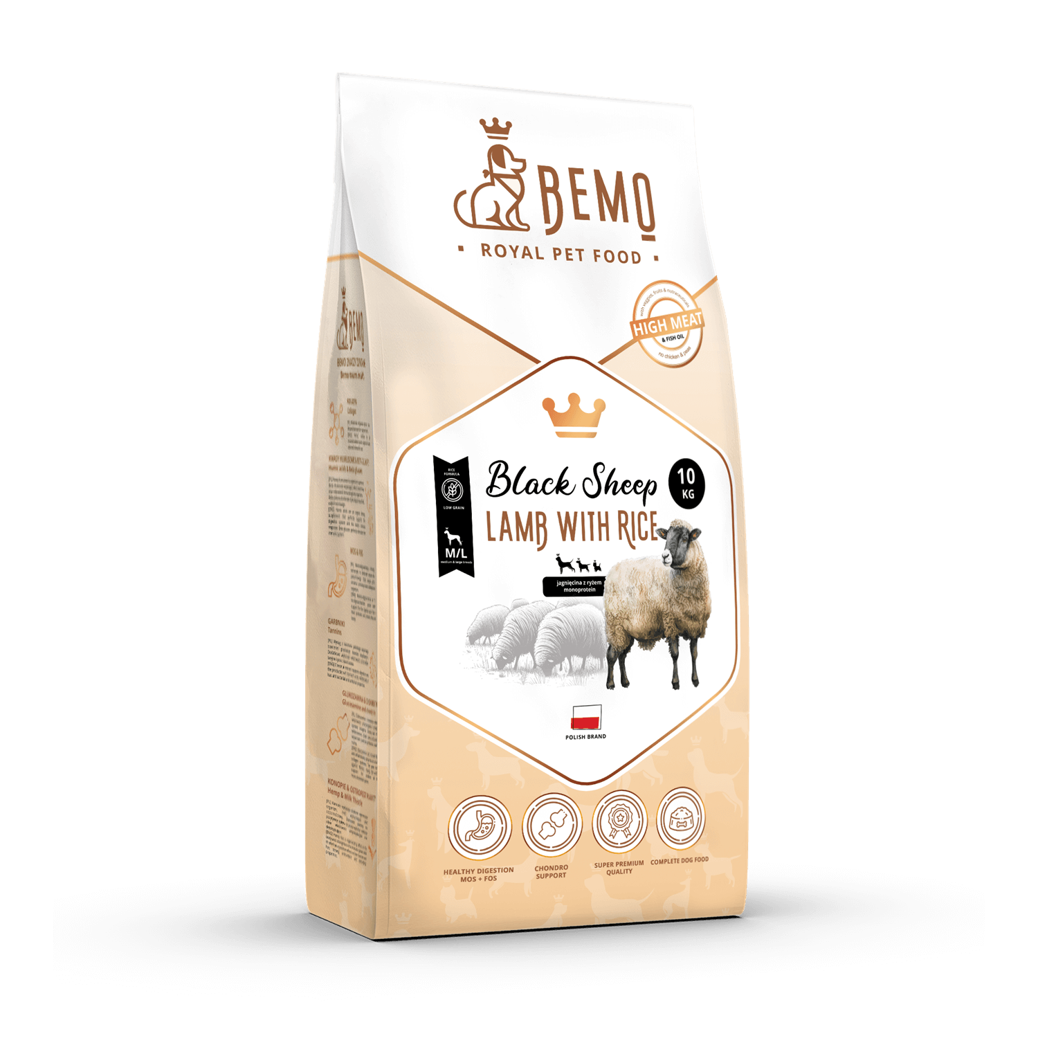 Bemo Black Sheep - monoproteinowa karma sucha dla psów dorosłych z jagnięciną