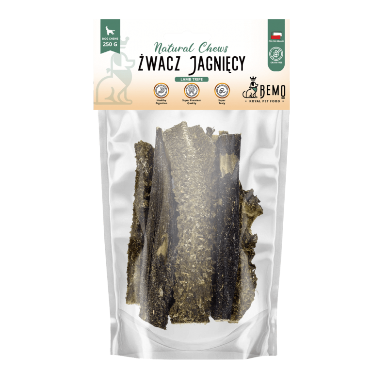 Bemo Lamb Tripe - żwacz jagnięcy - naturalny gryzak dla psa Bemo Lamb Tripe - żwacz jagnięcy - naturalny gryzak dla psa