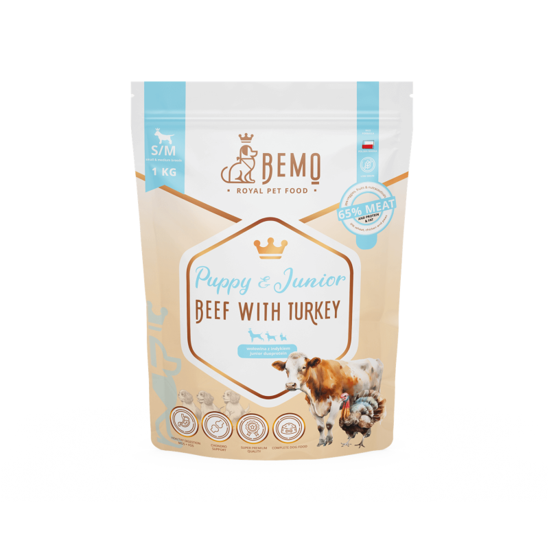 Bemo Junior - naturalna karma dla psów do 2 roku życia Bemo Junior - naturalna karma dla psów do 2 roku życia