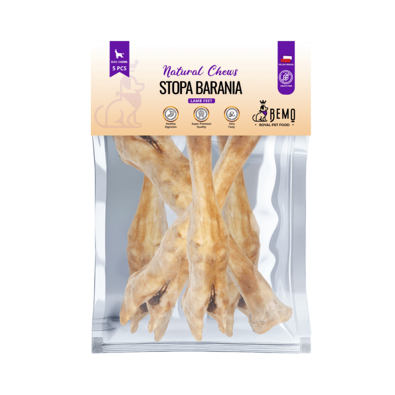 Bemo Lamb Feet - stopa barania - naturalny gryzak dla psa Bemo Lamb Feet - stopa barania - naturalny gryzak dla psa