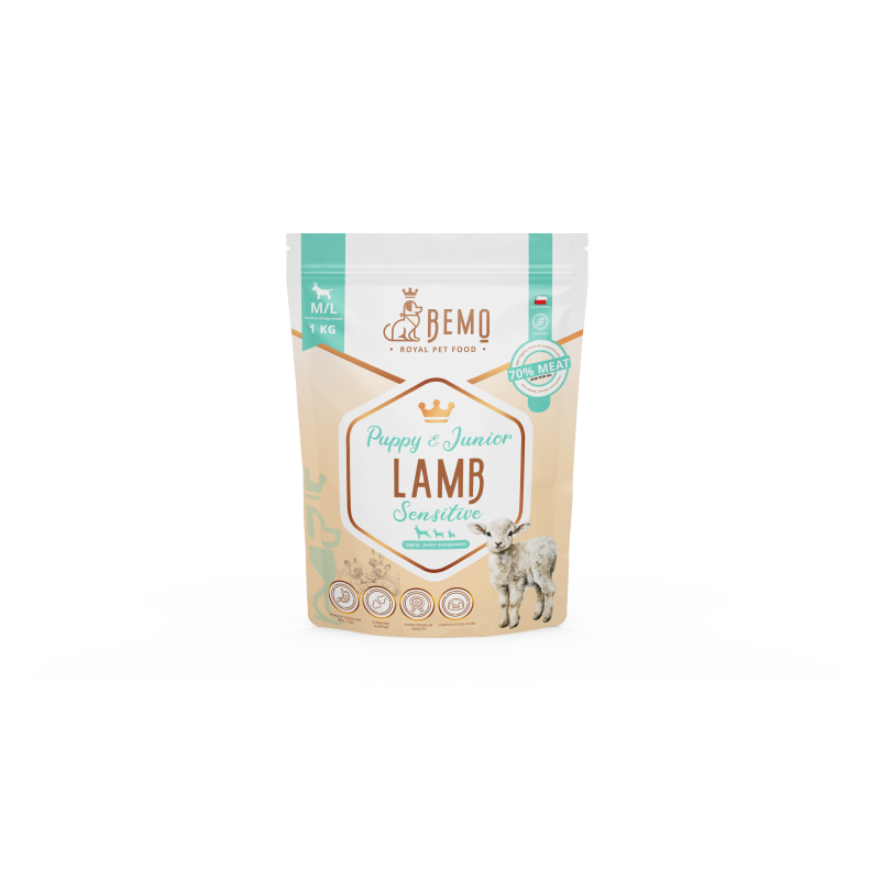 Bemo Puppy & Junior Sensitive Lamb - hipoalergiczna karma sucha dla szczeniąt z jagnięciną Bemo Puppy & Junior Sensitive Lamb - hipoalergiczna karma sucha dla szczeniąt z jagnięciną